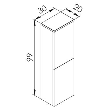 IMPRESE Пенал подвесной комбинированный BLACK EDGE (f32113OK)